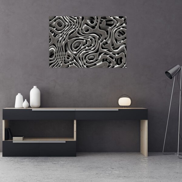 Tablou - Abstractizare metalică (90x60 cm)