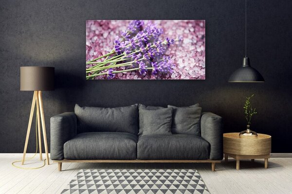 Tablou pe sticla Flori Floral violet