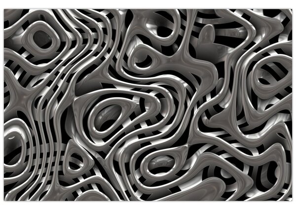 Tablou - Abstractizare metalică (90x60 cm)