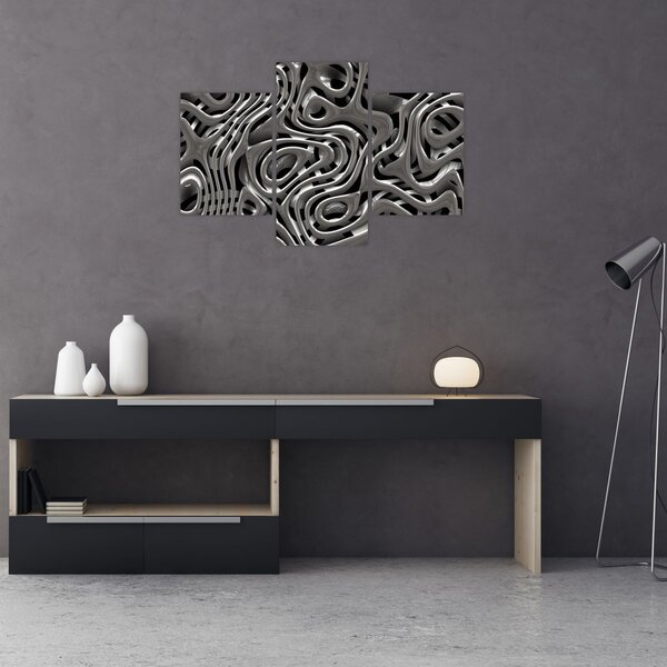 Tablou - Abstractizare metalică (90x60 cm)