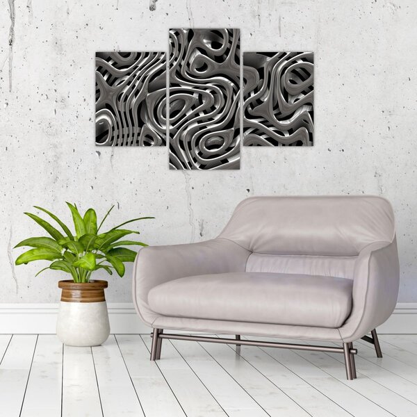 Tablou - Abstractizare metalică (90x60 cm)