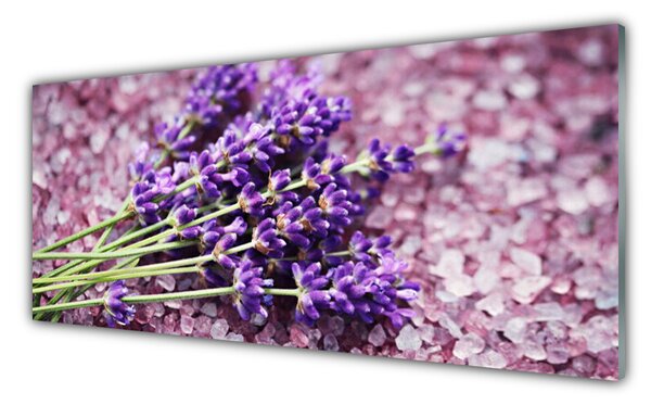 Tablou pe sticla Flori Floral violet