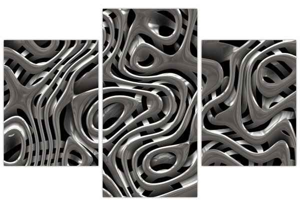 Tablou - Abstractizare metalică (90x60 cm)