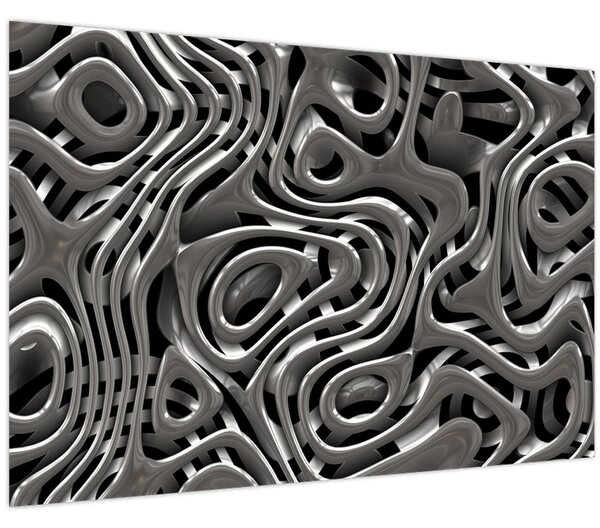 Tablou - Abstractizare metalică (90x60 cm)