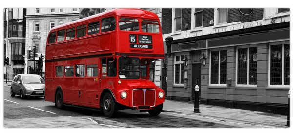 Tablou - Londra cu autobuz (120x50 cm)