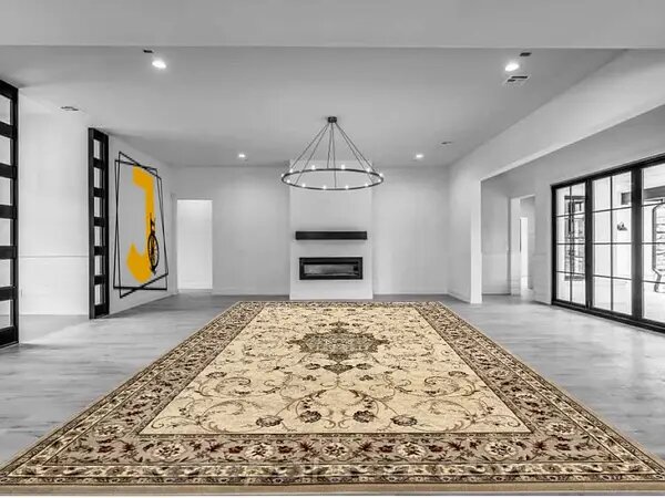 Covor Lotos 523-100, Marime 50 x 80 cm, Bej, Crem, Inaltime Fir 8 mm, Antialergic, Polipropilena, Living, Dormitor, Sufragerie, Birou 50 x 80