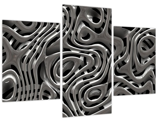 Tablou - Abstractizare metalică (90x60 cm)