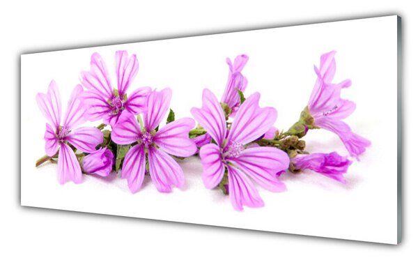 Panou sticla bucatarie Flori roz Floral