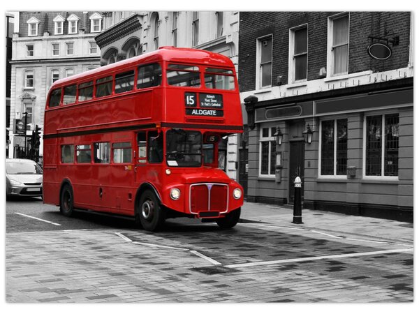 Tablou - Londra cu autobuz (70x50 cm)