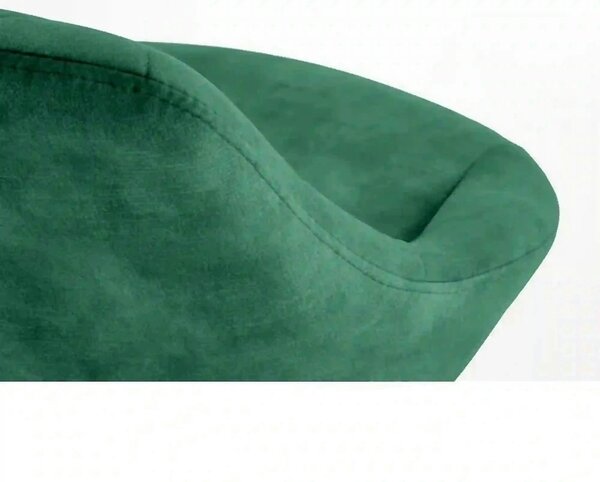 Scaun bar H102, verde inchis/negru, stofa catifelata/otel, 53x48x100 c