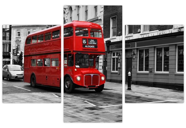 Tablou - Londra cu autobuz (90x60 cm)