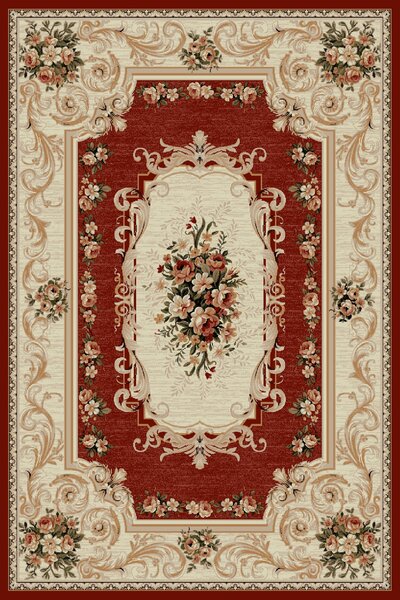 Covor Lotos 535-210, Marime 50 x 80 cm, Rosu, Inaltime Fir 8 mm, Antialergic, Polipropilena, Living, Dormitor, Sufragerie, Birou 50 x 80