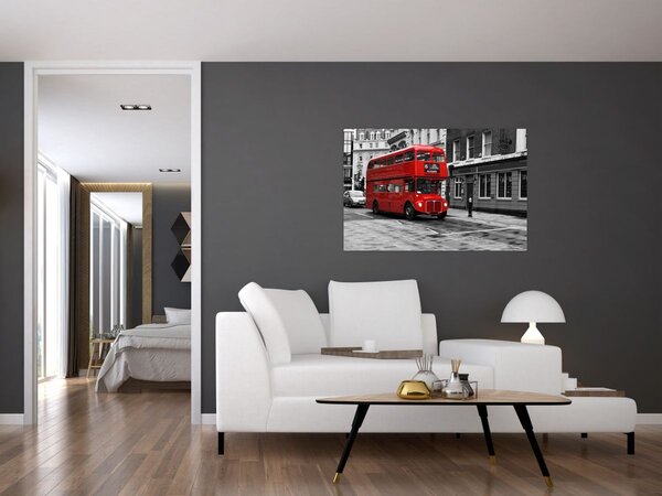 Tablou - Londra cu autobuz (90x60 cm)