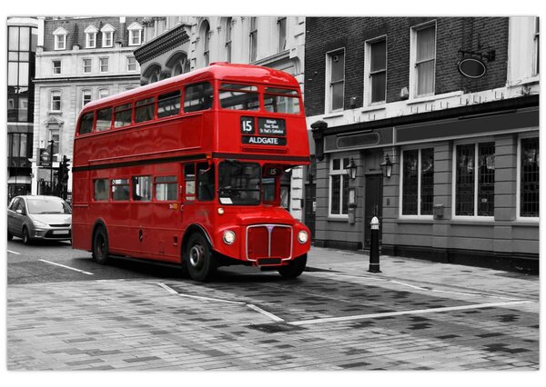 Tablou - Londra cu autobuz (90x60 cm)