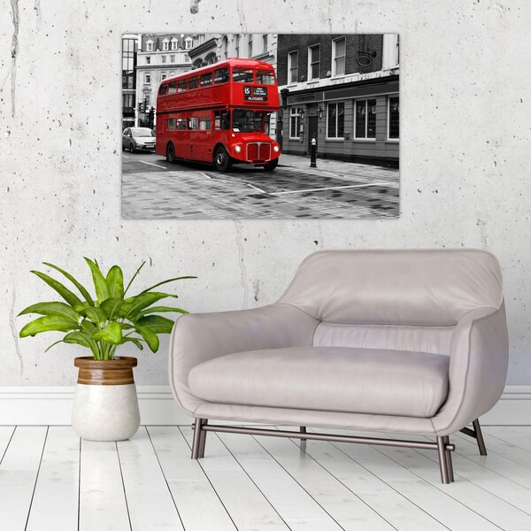 Tablou - Londra cu autobuz (90x60 cm)