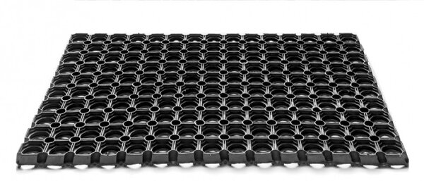 Covor Antiderapant Pentru Intrare, Domino, Negru Negru, Dreptunghi, 40 x 60