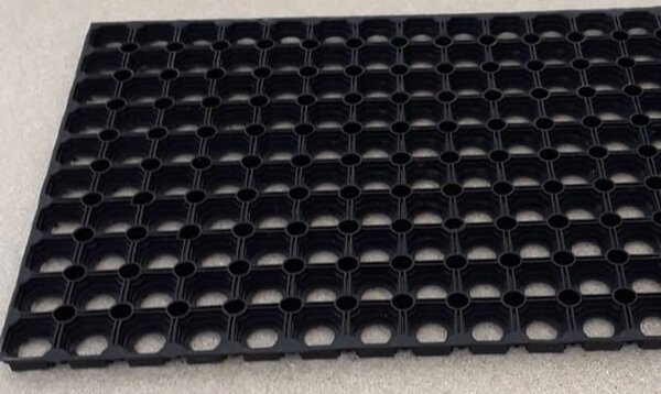Covor Antiderapant Pentru Intrare, Domino, Negru Negru, Dreptunghi, 40 x 60