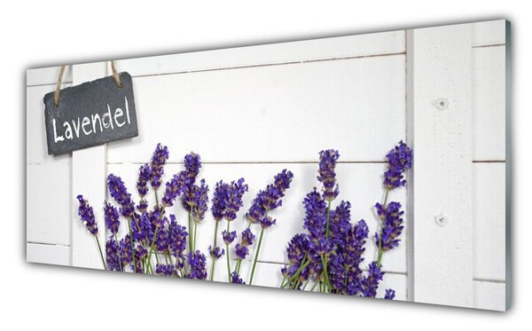Tablou pe sticla Flori Floral violet