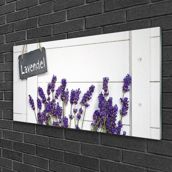 Tablou pe sticla Flori Floral violet