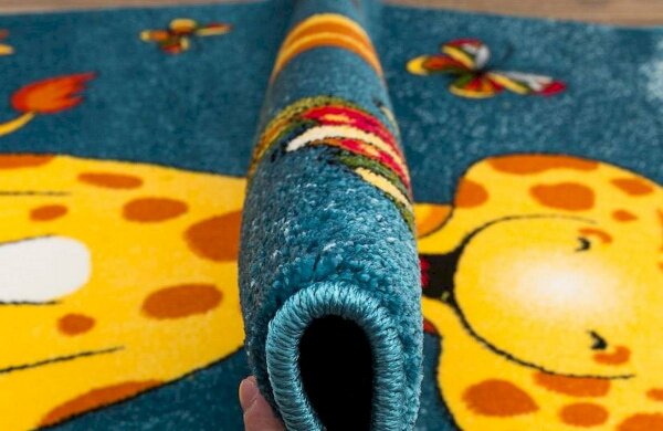 Covor Camera Copii Girafa 11112-140, Marime 80 x 150 cm, Multicolor, Inaltime Fir 9 mm, Antialergic, Polipropilena, Gradinita, Cresa, Loc de Joaca 80