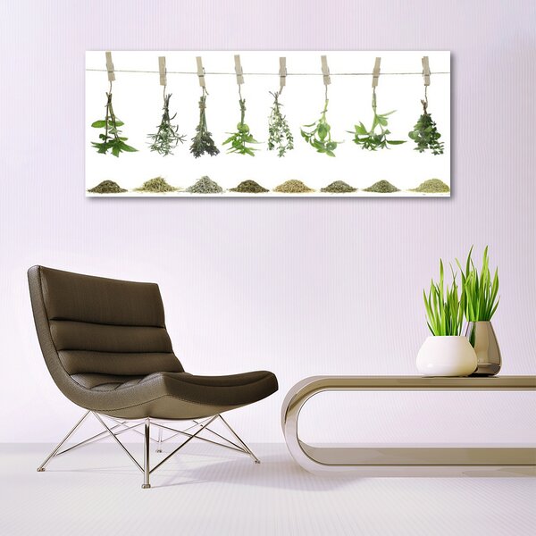Tablou pe sticla Flori Floral Verde Violet