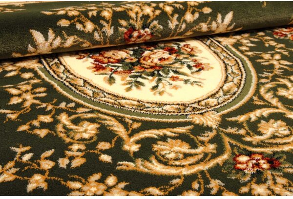 Covor Sufragerie, Model Lotos Verde, Oval, 568 310 Oval, 100x200
