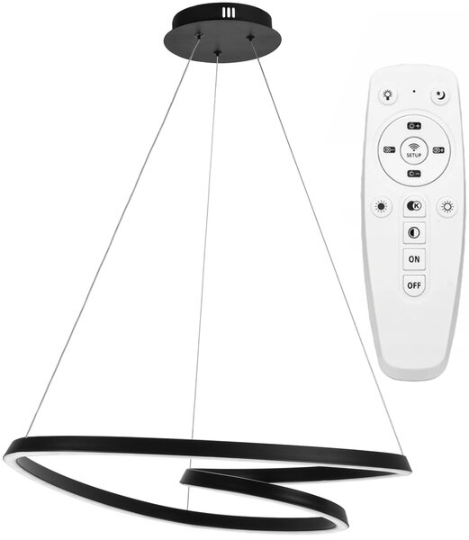 Lampă suspendată de tavan LED modern + telecomandă APP796-cp Negru