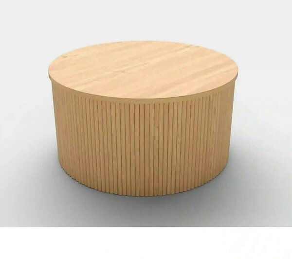 Masuta cafea WOODY, stejar natural, 80x80x41 cm