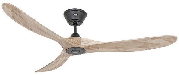 ECO GENUINO Ventilator de tavan negru/lemn deschis 152 - CasaFan CasaFan, Eco Genuino, Lemn, Camera de zi, Lemn, Modern