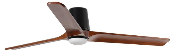 Ventilator de tavan cu LED Heywood L, negru/lemn, DC, silențios - Faro FARO BARCELONA, Heywood L, reglabil, Lemn, Camera de zi, Lemn, Modern