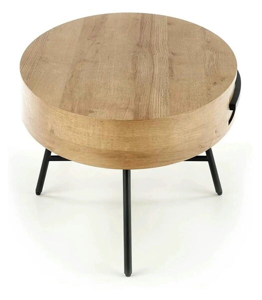Masuta cafea CAROLINA, stejar auriu/negru, 120x60x41 cm