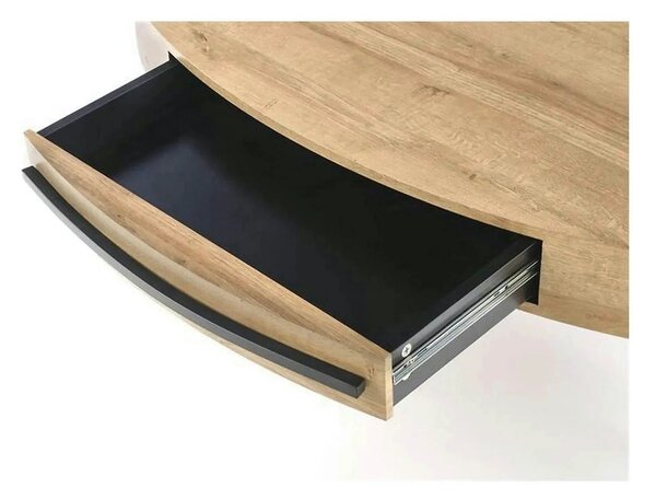 Masuta cafea CAROLINA, stejar auriu/negru, 120x60x41 cm