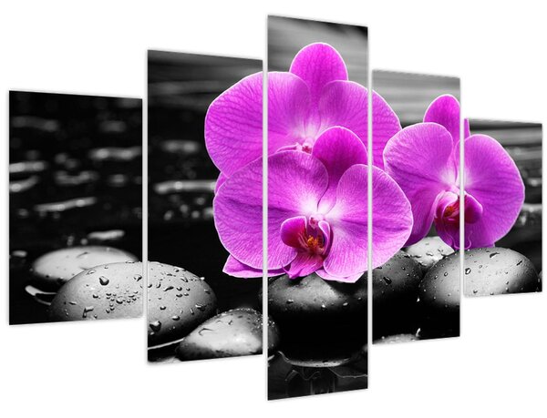 Tablou - Orhidee violet (150x105 cm)
