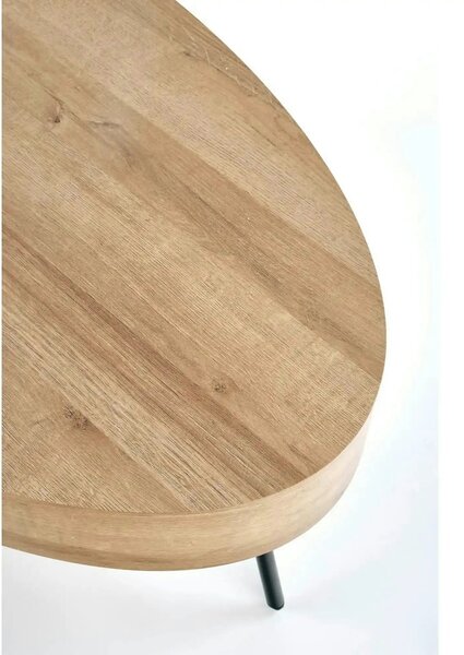 Masuta cafea CAROLINA, stejar auriu/negru, 120x60x41 cm