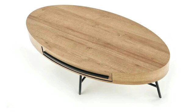 Masuta cafea CAROLINA, stejar auriu/negru, 120x60x41 cm