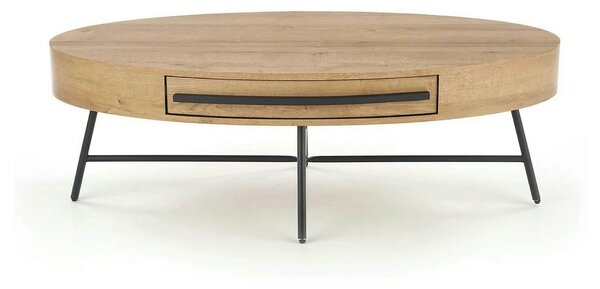 Masuta cafea CAROLINA, stejar auriu/negru, 120x60x41 cm