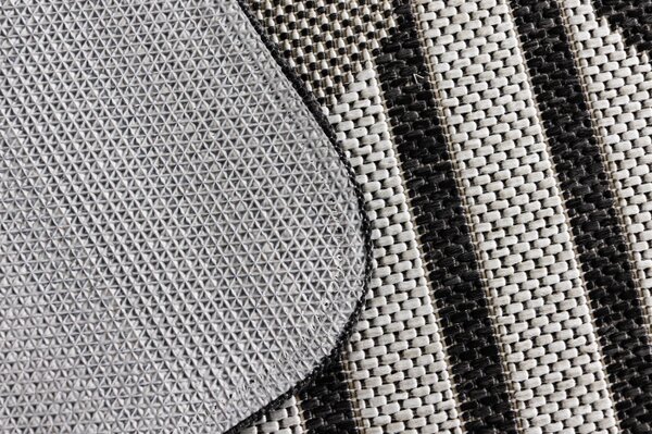 Covor Flex 19637-08, Antiderapant, Gri Negru, 50 x 80 cm Dreptunghi, Gri, 50x80