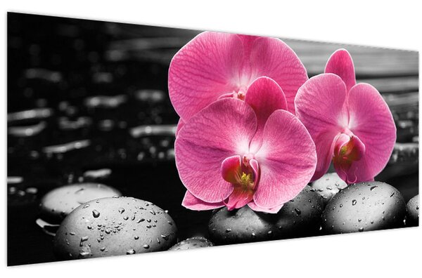 Tablou - Orhidee roz (120x50 cm)