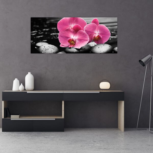 Tablou - Orhidee roz (120x50 cm)