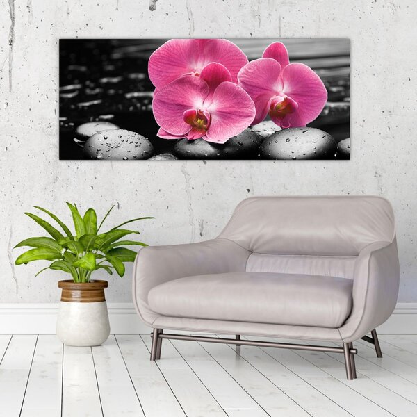 Tablou - Orhidee roz (120x50 cm)