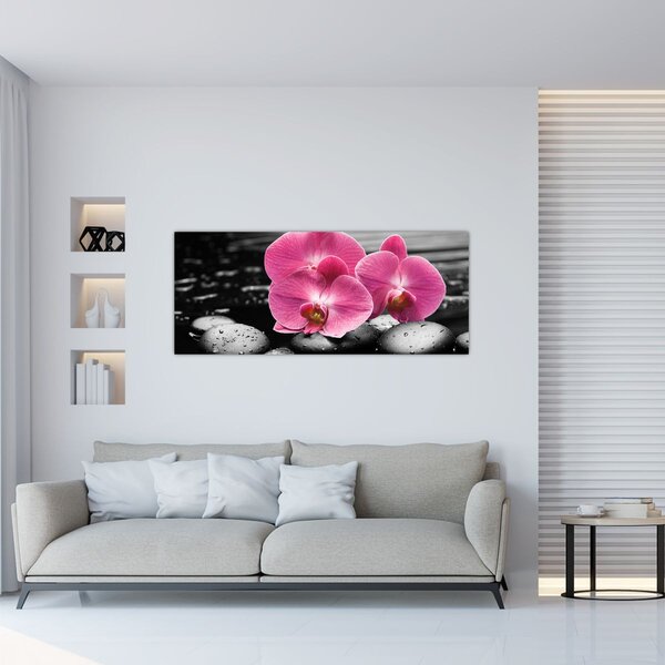 Tablou - Orhidee roz (120x50 cm)