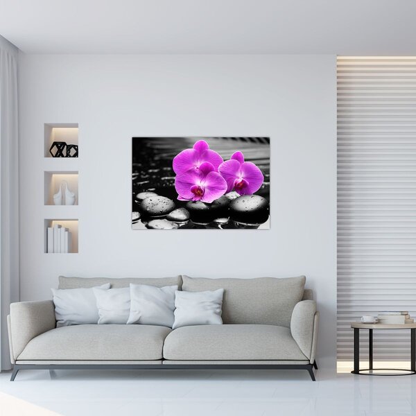 Tablou - Orhidee violet (90x60 cm)