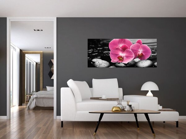 Tablou - Orhidee roz (120x50 cm)