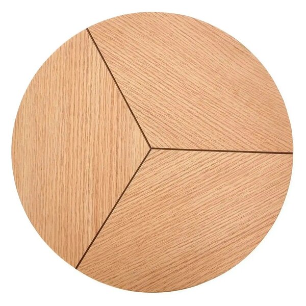 Masuta KARIDA S, stejar auriu/negru, 45x45x49 cm