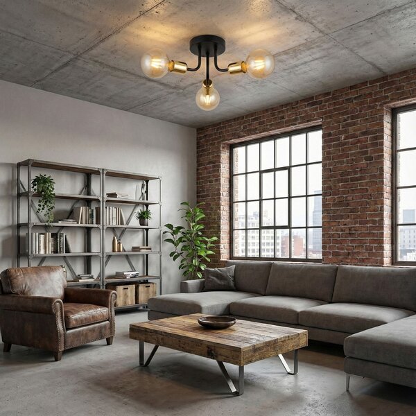 Lampa APP1117-3C Black Gold
