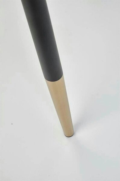 Scaun tapitat K379, rosu/negru, stofa catifelata/metal, 45x48x88 cm