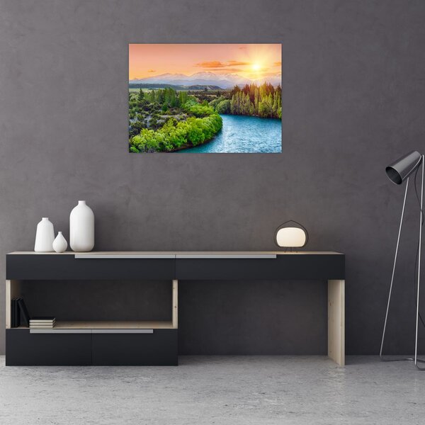 Tablou - Pădure peisaj montan (70x50 cm)