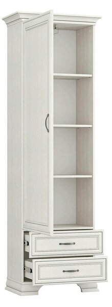 Dulap TIFFANY II, grej, PAL laminat, cu o usa si 2 sertare, 69x40x212