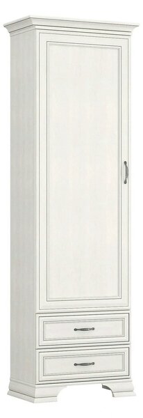 Dulap TIFFANY II, grej, PAL laminat, cu o usa si 2 sertare, 69x40x212