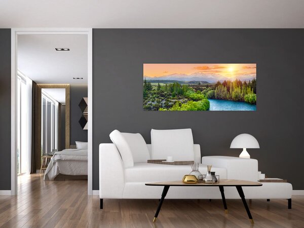 Tablou - Pădure peisaj montan (120x50 cm)